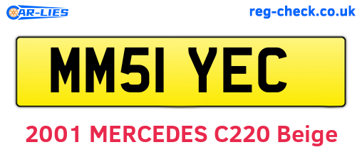 MM51YEC are the vehicle registration plates.