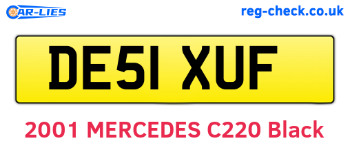 DE51XUF are the vehicle registration plates.