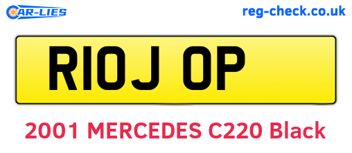 R10JOP are the vehicle registration plates.