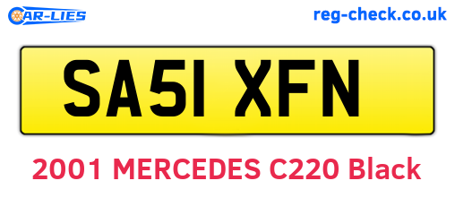SA51XFN are the vehicle registration plates.