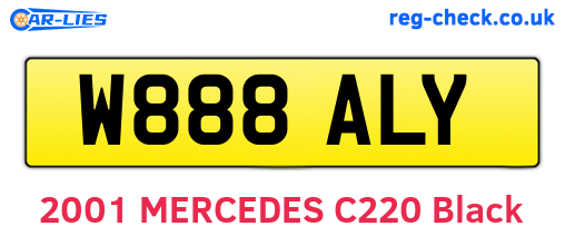 W888ALY are the vehicle registration plates.