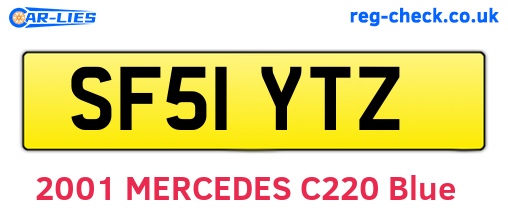 SF51YTZ are the vehicle registration plates.