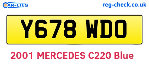 Y678WDO are the vehicle registration plates.