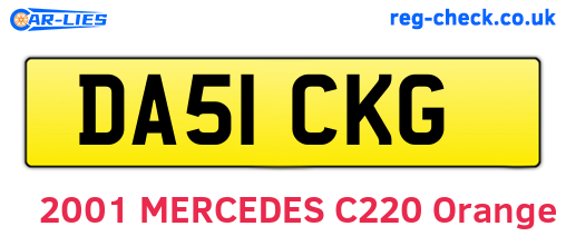 DA51CKG are the vehicle registration plates.