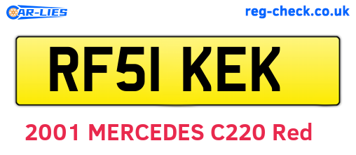 RF51KEK are the vehicle registration plates.