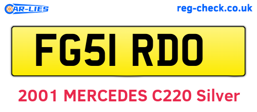 FG51RDO are the vehicle registration plates.