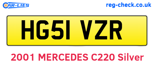 HG51VZR are the vehicle registration plates.