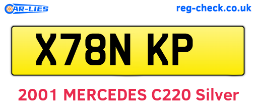 X78NKP are the vehicle registration plates.