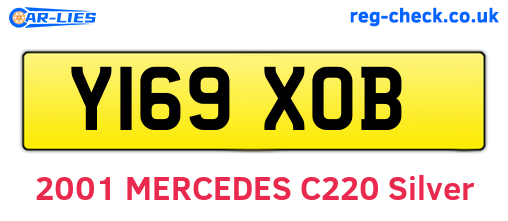 Y169XOB are the vehicle registration plates.
