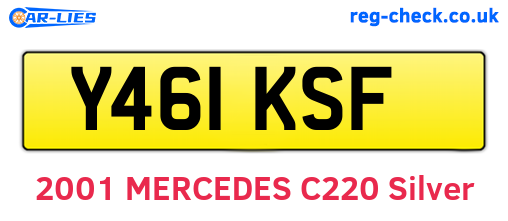 Y461KSF are the vehicle registration plates.
