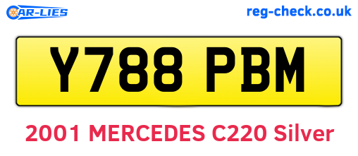 Y788PBM are the vehicle registration plates.