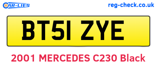 BT51ZYE are the vehicle registration plates.