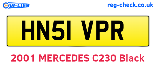 HN51VPR are the vehicle registration plates.