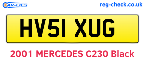 HV51XUG are the vehicle registration plates.