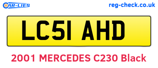 LC51AHD are the vehicle registration plates.