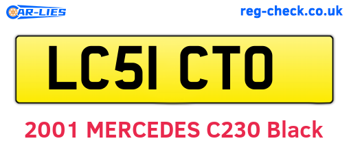 LC51CTO are the vehicle registration plates.