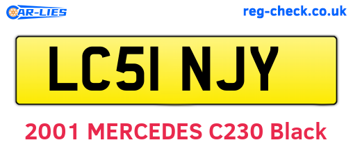 LC51NJY are the vehicle registration plates.