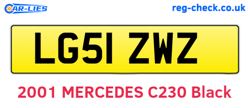 LG51ZWZ are the vehicle registration plates.