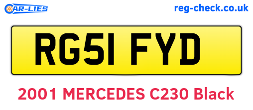 RG51FYD are the vehicle registration plates.