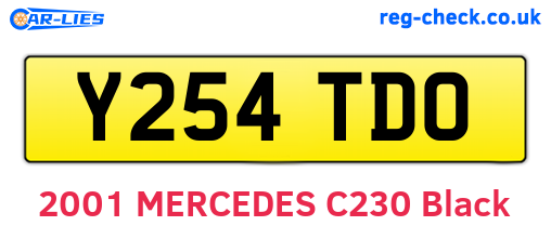 Y254TDO are the vehicle registration plates.