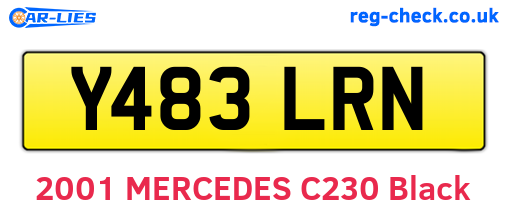 Y483LRN are the vehicle registration plates.