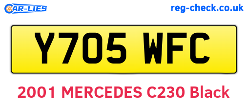 Y705WFC are the vehicle registration plates.