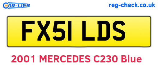 FX51LDS are the vehicle registration plates.