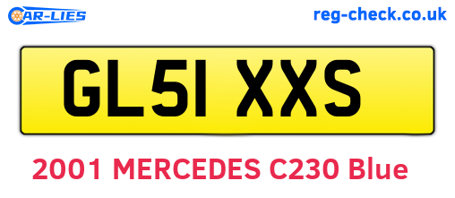 GL51XXS are the vehicle registration plates.