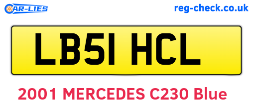 LB51HCL are the vehicle registration plates.