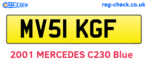 MV51KGF are the vehicle registration plates.