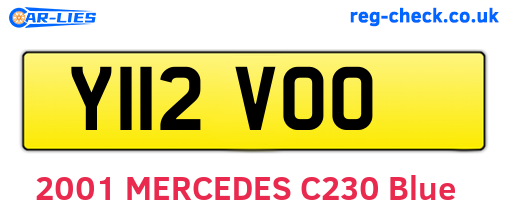 Y112VOO are the vehicle registration plates.