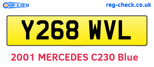 Y268WVL are the vehicle registration plates.
