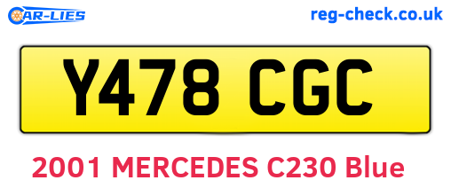 Y478CGC are the vehicle registration plates.