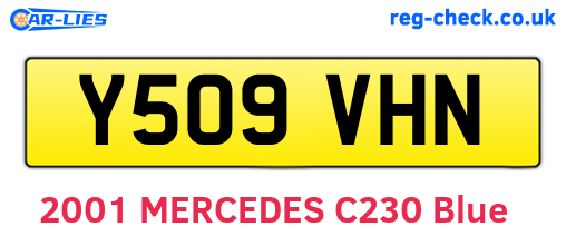 Y509VHN are the vehicle registration plates.