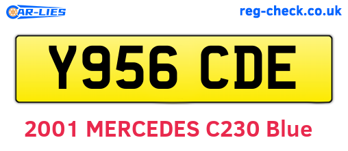 Y956CDE are the vehicle registration plates.