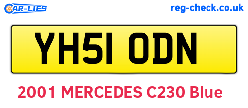 YH51ODN are the vehicle registration plates.