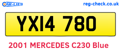 YXI4780 are the vehicle registration plates.