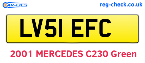 LV51EFC are the vehicle registration plates.