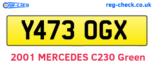 Y473OGX are the vehicle registration plates.