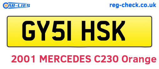 GY51HSK are the vehicle registration plates.