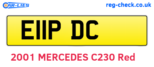 E11PDC are the vehicle registration plates.