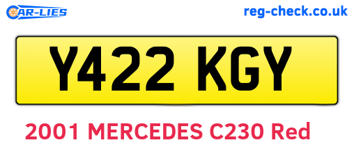Y422KGY are the vehicle registration plates.
