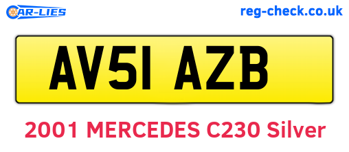 AV51AZB are the vehicle registration plates.