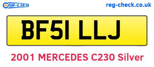 BF51LLJ are the vehicle registration plates.