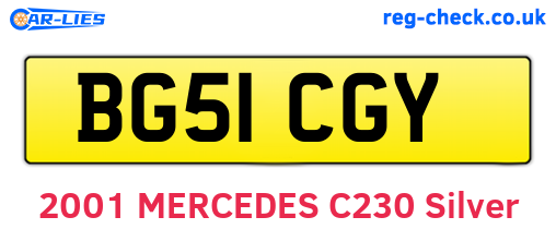 BG51CGY are the vehicle registration plates.