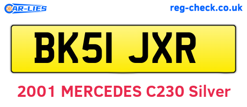 BK51JXR are the vehicle registration plates.