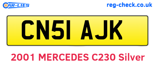 CN51AJK are the vehicle registration plates.