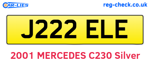J222ELE are the vehicle registration plates.