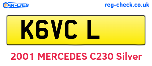 K6VCL are the vehicle registration plates.