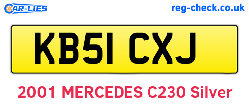 KB51CXJ are the vehicle registration plates.